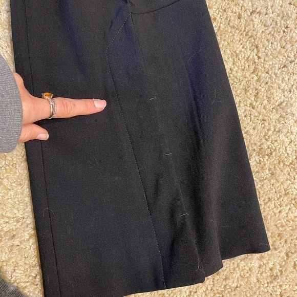 Helmut Lang Women's Wool Trouser Black Size 4 Business Casual Ankle Slit - Picture 8 of 11